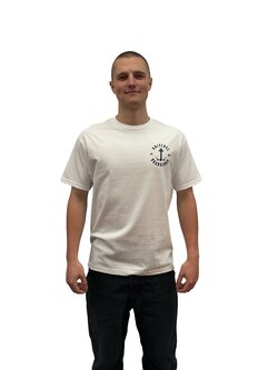 Universe Boardshop HOMMES ANCRE T-SHIRT WHITE/BLACK