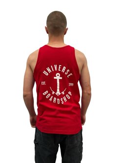 Universe Boardshop MEN'S ANCRE TANK TOP RED/WHITE