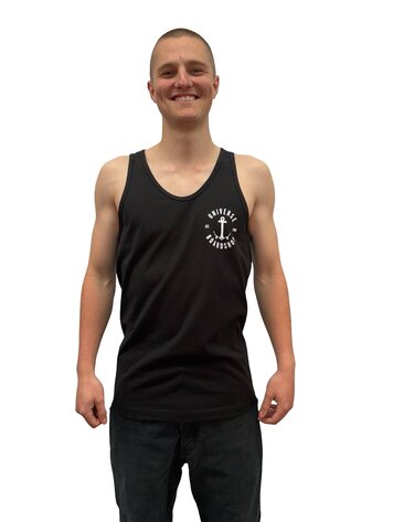 Universe Boardshop HOMMES ANCRE TANK TOP BLACK/WHITE