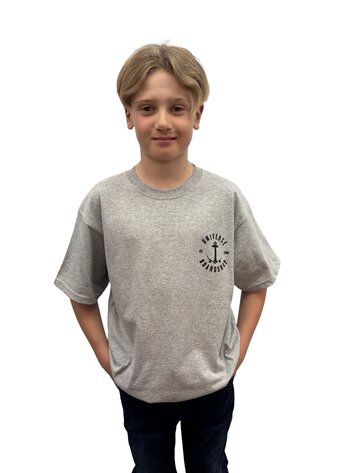 Universe Boardshop YOUTH ANCRE T-SHIRT GREY HEATHER/BLACK