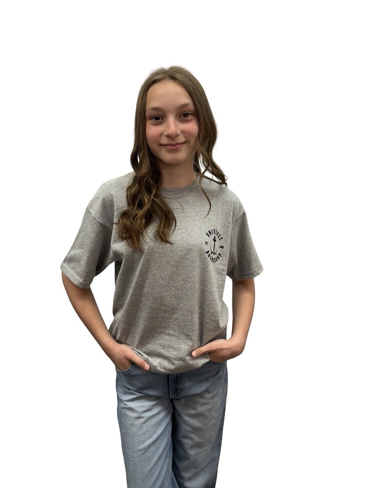 Universe Boardshop YOUTH ANCRE T-SHIRT GREY HEATHER/BLACK