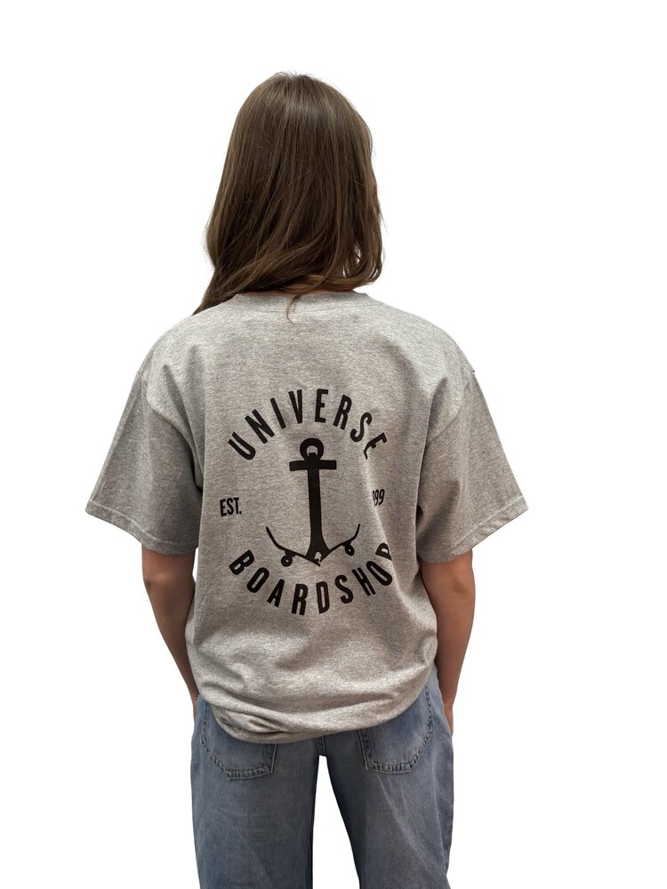 Universe Boardshop JUNIOR ANCRE T-SHIRT GREY HEATHER/BLACK