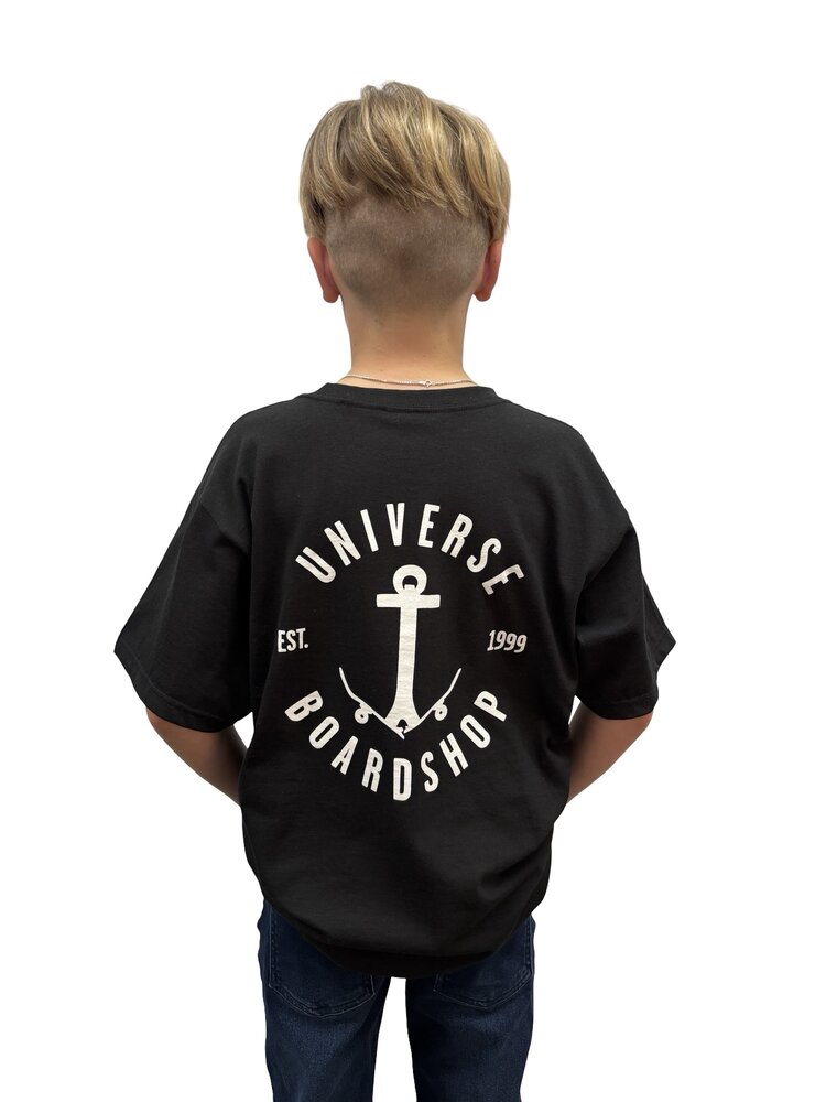 Universe Boardshop YOUTH ANCRE T-SHIRT BLACK/WHITE