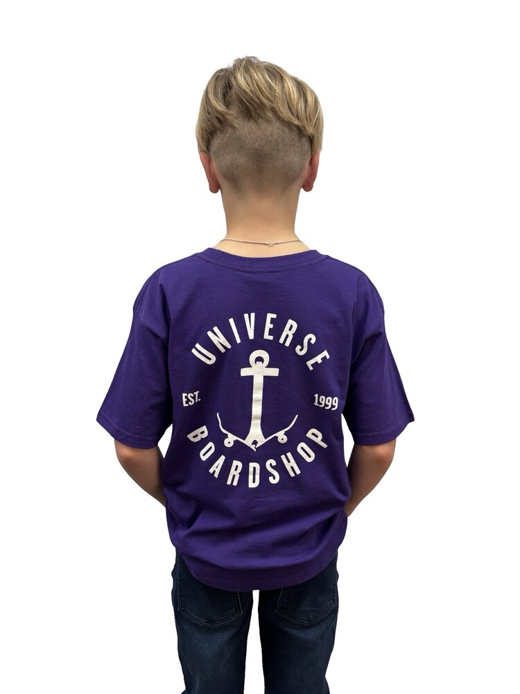 Universe Boardshop JUNIOR ANCRE T-SHIRT PURPLE/WHITE