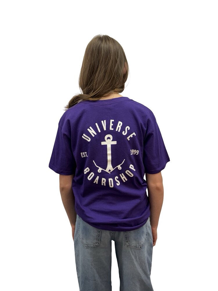 Universe Boardshop JUNIOR ANCRE T-SHIRT PURPLE/WHITE