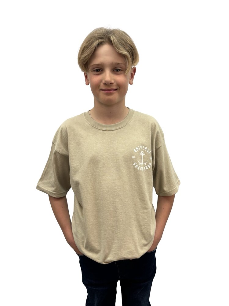 Universe Boardshop JUNIOR ANCRE T-SHIRT SAND/WHITE