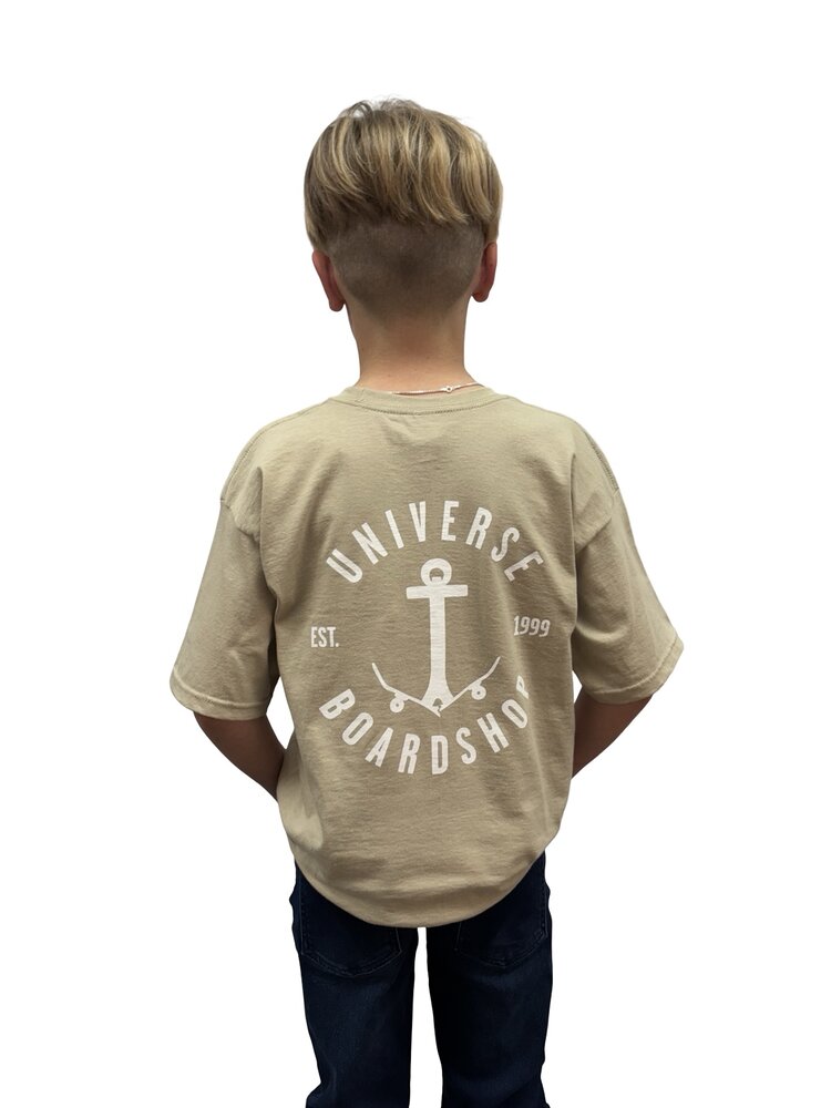 Universe Boardshop JUNIOR ANCRE T-SHIRT SAND/WHITE