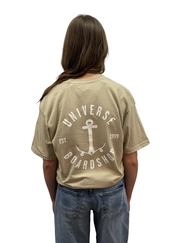 Universe Boardshop YOUTH ANCRE T-SHIRT SAND/WHITE