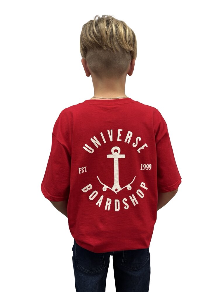 Universe Boardshop YOUTH ANCRE T-SHIRT RED
