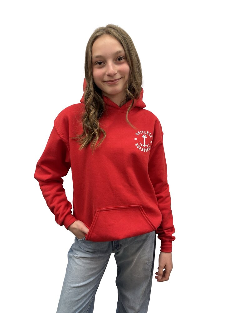 Universe Boardshop YOUTH ANCRE PULLOVER RED/WHITE
