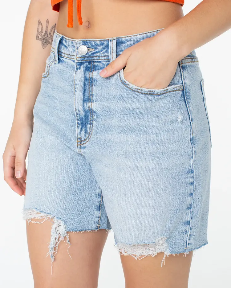 Roxy THE ICON SHORT JEANIUS DENIM WASH