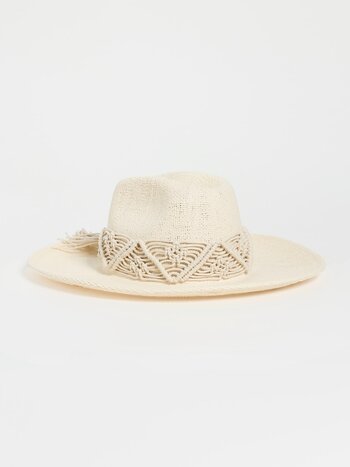 Brixton FEMMES MATTEO STRAW HAT BONE/BONE