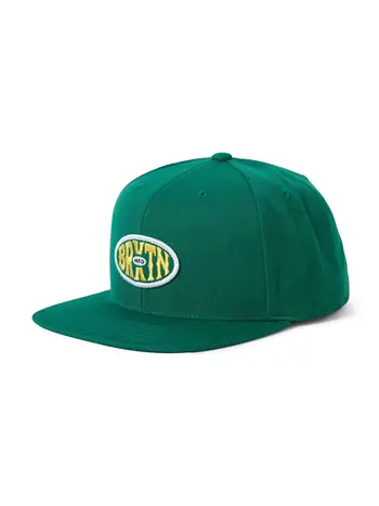 Brixton MEN'S LARGO MP SNAPBACK HAT DEEP EMERALD