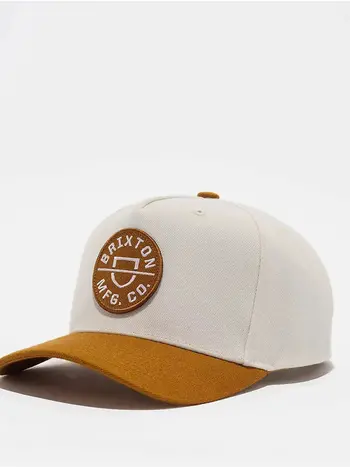 Brixton HOMMES CREST C MP SNAPBACK HAT WASHED COPPER/OFF WHITE