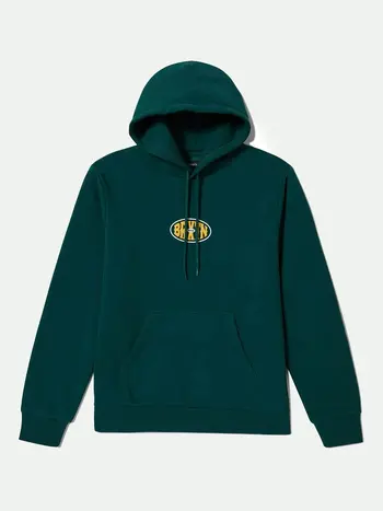 Brixton HOMMES LARGO HOODIE DEEP EMERALD