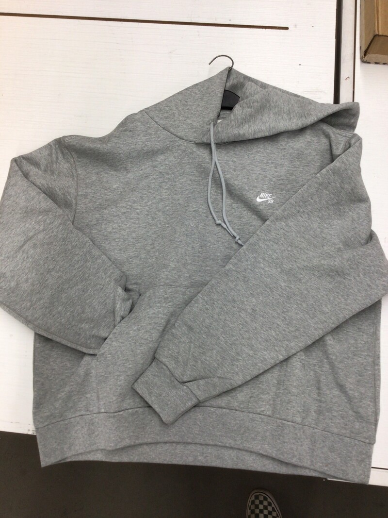 Nike SB MEN'S ESSENTIAL HOODIE DARK GREY HEATHER WHITE