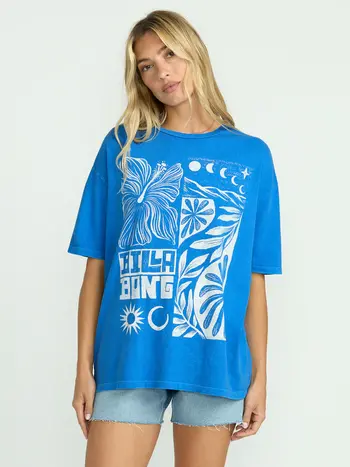 Billabong FEMMES SUMMER NIGHTS T-SHIRT TRUE BLUE