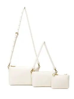 Pixie Mood DREA POUCHES SET COCONUT CREAM PEBBLED