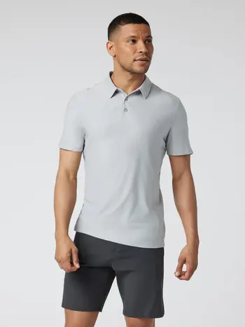 Vuori MEN'S STRATO TECH POLO PLATINUM HEATHER