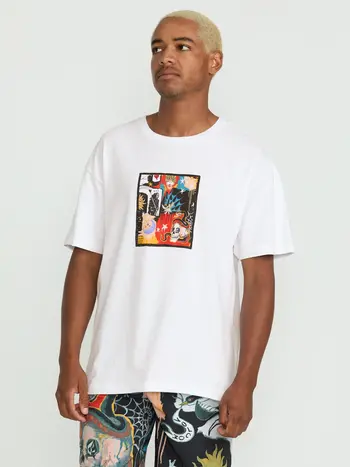 Volcom MEN'S FA SETH CONBOY WEB SHORT SLEEVE TEE WHITE