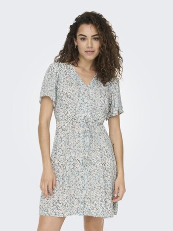 Only EVIDA S/S ROBE COURTE GRAY MIST