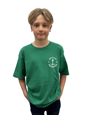 Universe Boardshop YOUTH ANCRE T-SHIRT GREEN KELLY/WHITE
