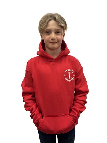 Universe Boardshop YOUTH ANCRE PULLOVER RED/WHITE