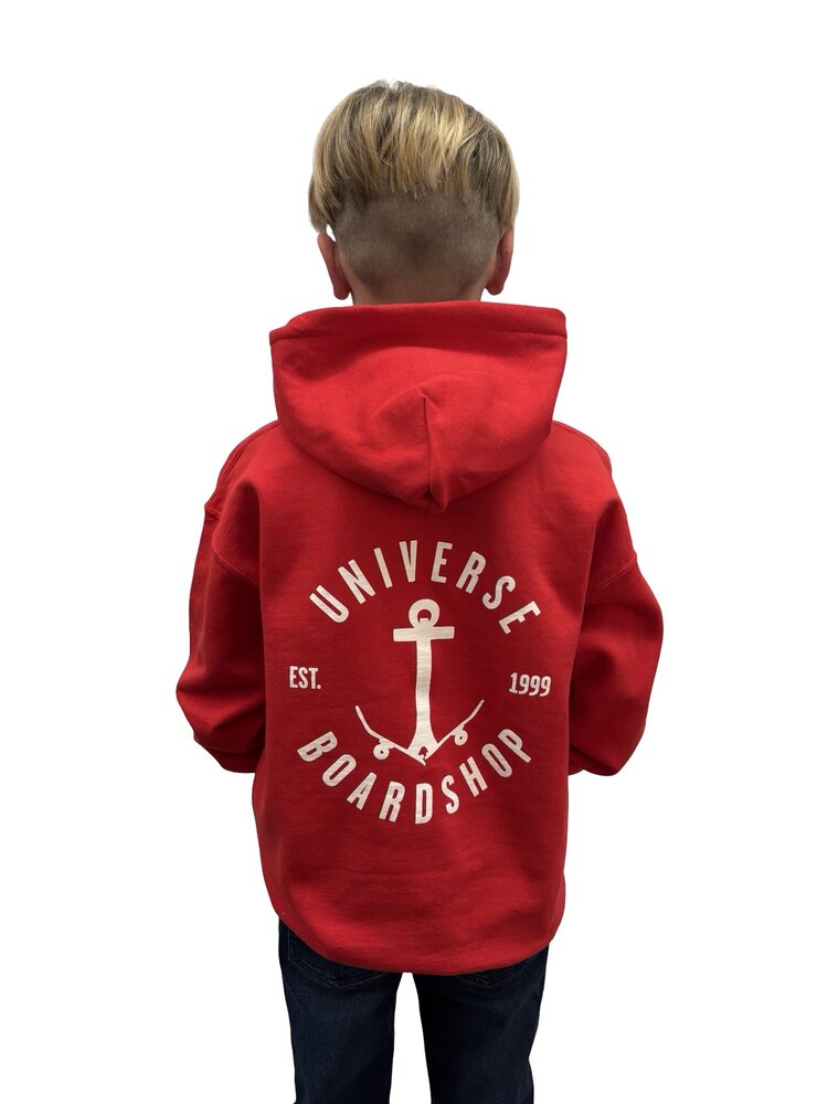 Universe Boardshop YOUTH ANCRE PULLOVER RED/WHITE