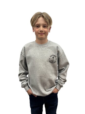 Universe Boardshop YOUTH ANCRE FLEECE CREWNECK GREY HEATHER/BLACK