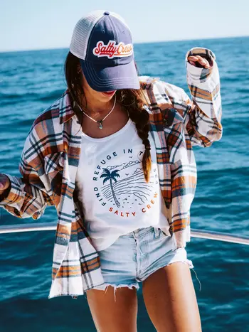 Salty crew FEMMES FIREWORKS CLASSIC TANK OFF WHITE