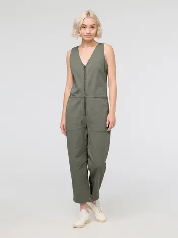 Du/er WOMEN'S LUX TWILL JUMPSUIT THYME