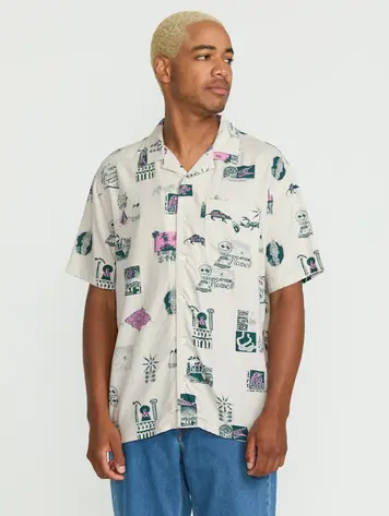 Volcom HOMMES MISTOSTONE SHORT SLEEVE SHIRT STONE