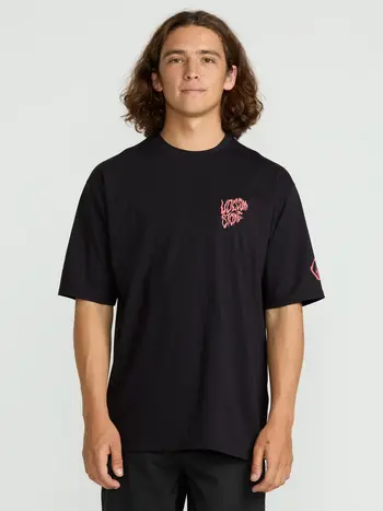 Volcom MEN'S WAVVYYY SURF SHORT SLEEVE RASHGUARD BLACK