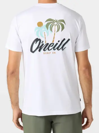 O'Neill HOMMES TRVLR UPF TEE PALMS WHITE