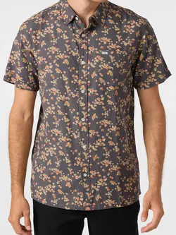 O'Neill MEN'S OG ECO PRINT STANDARD WOVEN TEE GRAPHITE