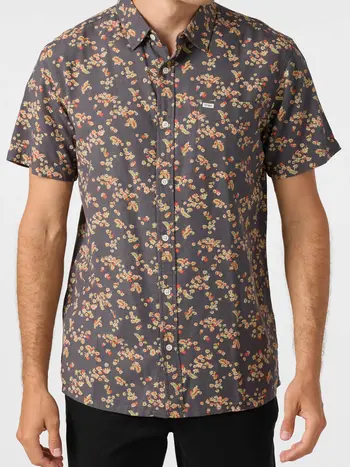 O'Neill MEN'S OG ECO PRINT STANDARD WOVEN TEE GRAPHITE