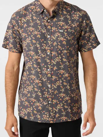 O'Neill MEN'S OG ECO PRINT STANDARD WOVEN TEE GRAPHITE