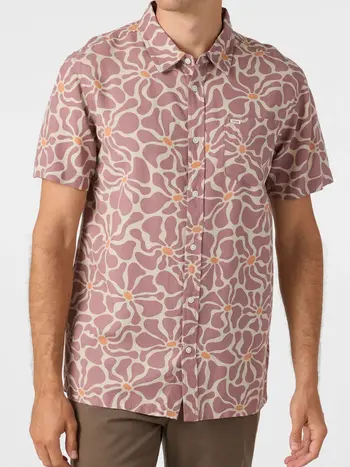 O'Neill MEN'S OG ECO PRINT STANDARD WOVEN TEE GRAPE SHAKE