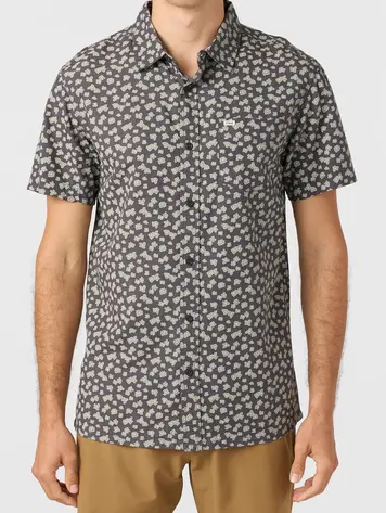 O'Neill MEN'S OG ECO PRINT STANDARD WOVEN TEE GRAPHITE 2