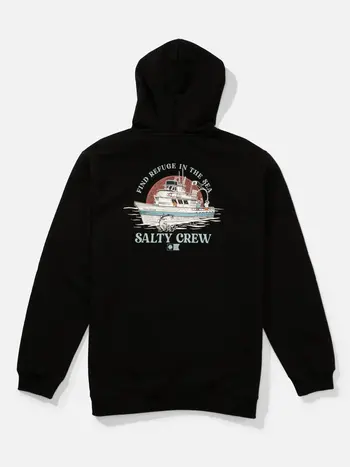Salty crew MEN'S DAY CHARTER FLEECE HOODIE BLACK