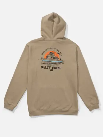 Salty crew HOMMES DAY CHARTER FLEECE HOODIE STONE
