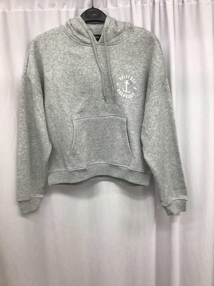 Universe Boardshop WOMEN'S ANCRE ONLY LIFE HOODIE GREY HEATHER/WHITE