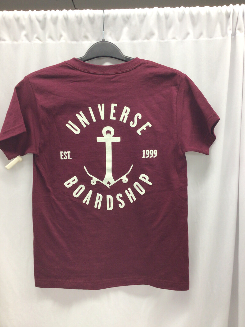 Universe Boardshop HOMMES ANCRE T-SHIRT BURGUNDY/SAND