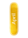 April Skateboards TEAM DECK YELLOW 8.0''