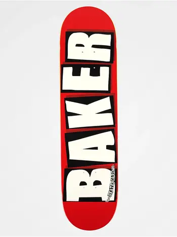 Baker Skateboards BRAND LOGO DECK RED/WHITE 8.0''