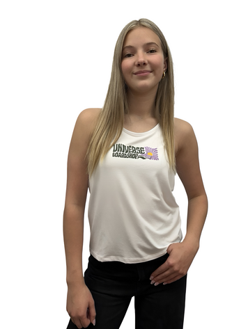 Universe Boardshop WOMEN'S BLOOM TANK TOP WHITE