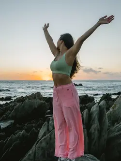 Notice the reckless ZIA'S BEACH PANTS PINK