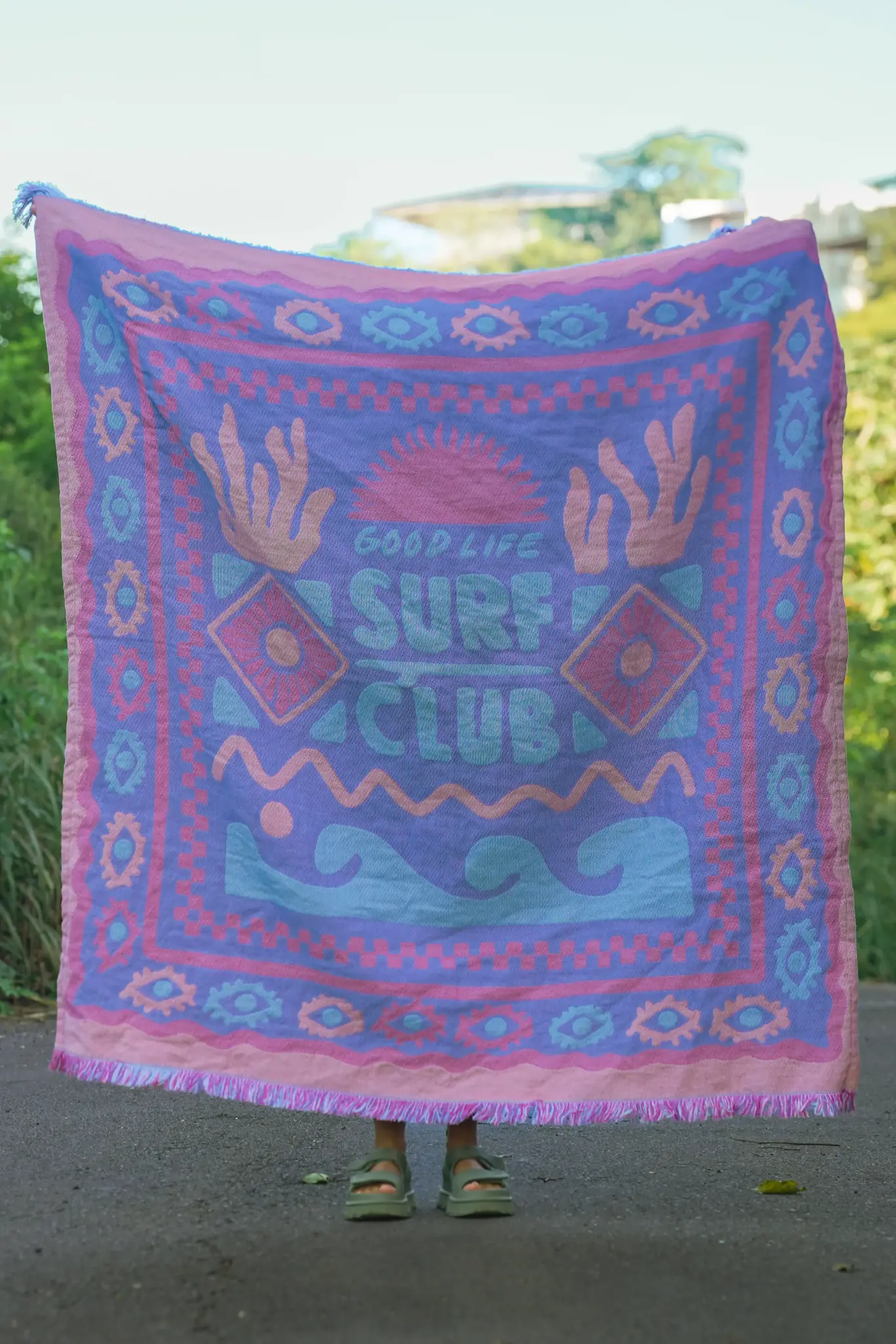 Notice the reckless LAGUNA BEACH BLANKET