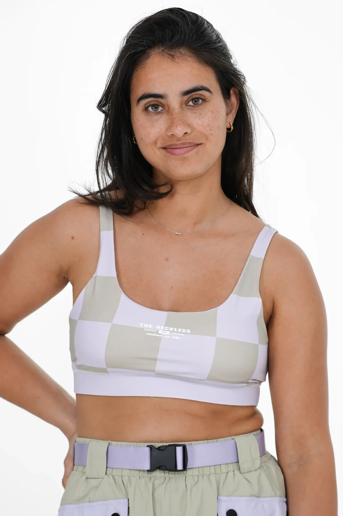 Notice the reckless HAUT DE SPORT À CARREAUX