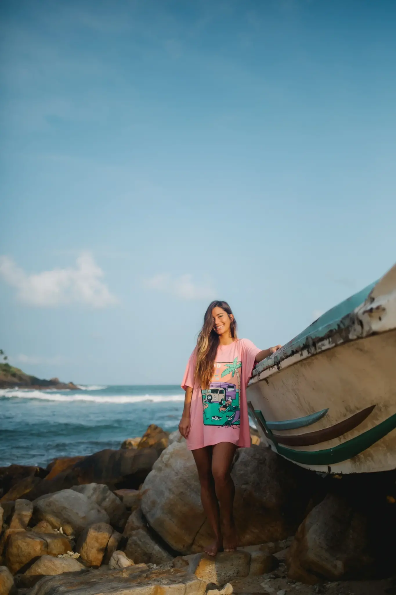 Notice the reckless GOOD LIFE CLUB OVERSIZED TEE